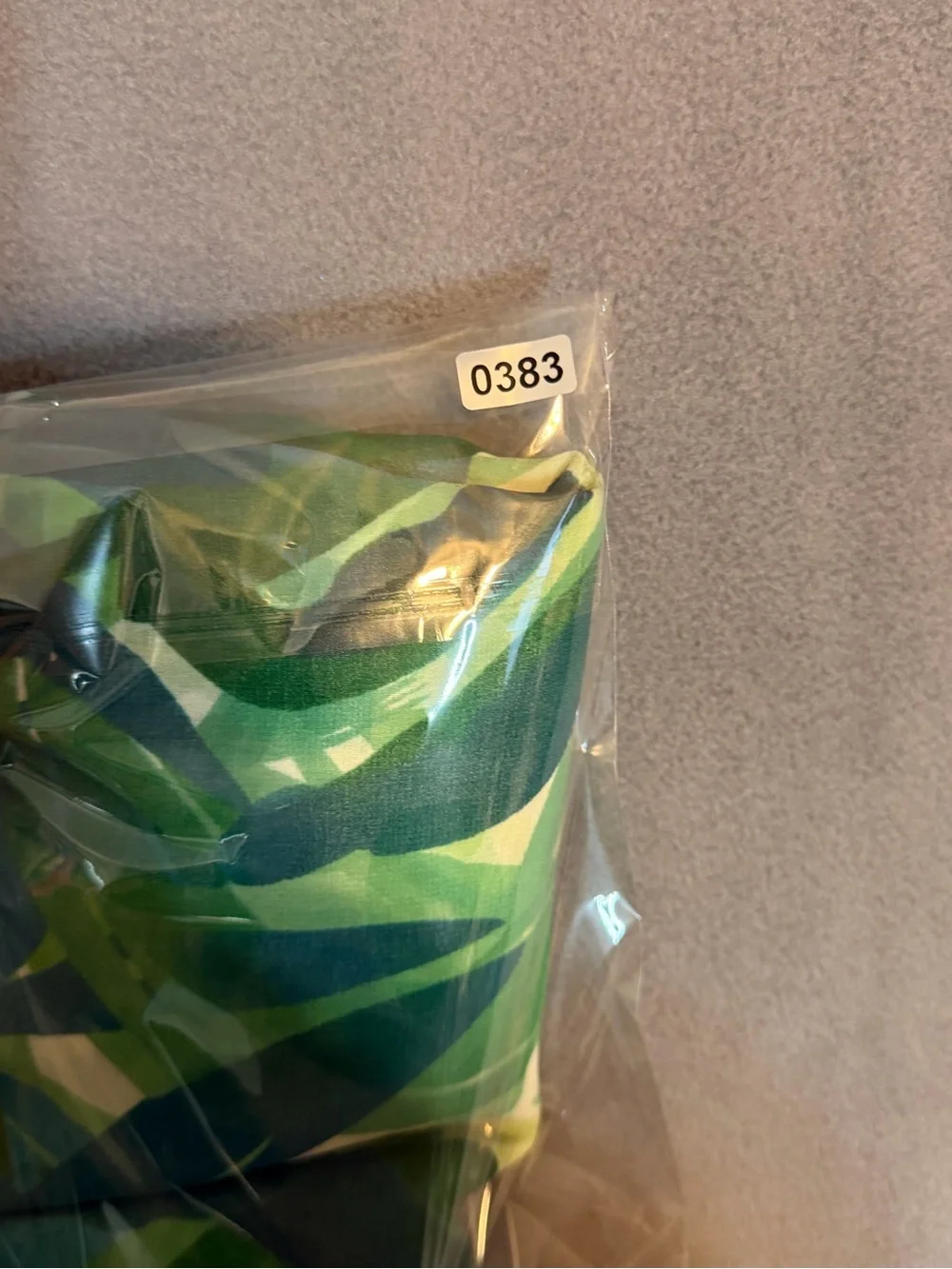 CAbi Castaway Dress Green Tropical Leaf Sleeveless Ruffle Trim Lined Sz L